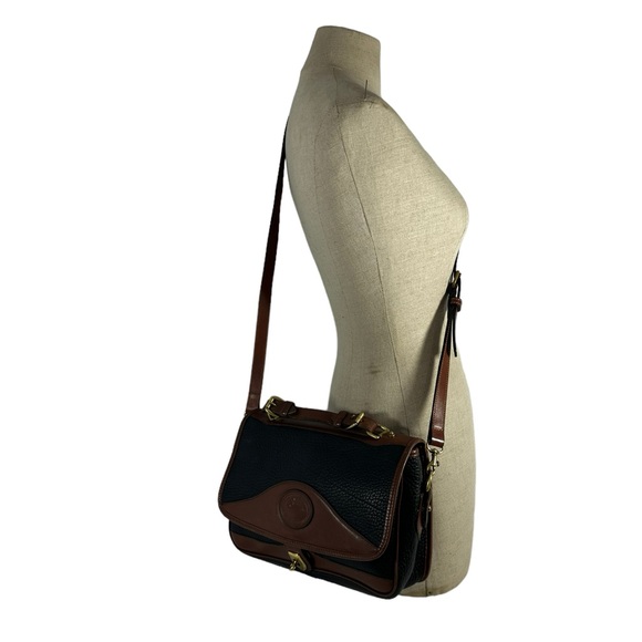 Vintage DOONEY & BOURKE Carrier black leather satchel shoulder bag purse classic - Picture 13 of 13